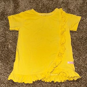 RuffleButts yellow shirt, girls size 4T. Like new, gently worn.